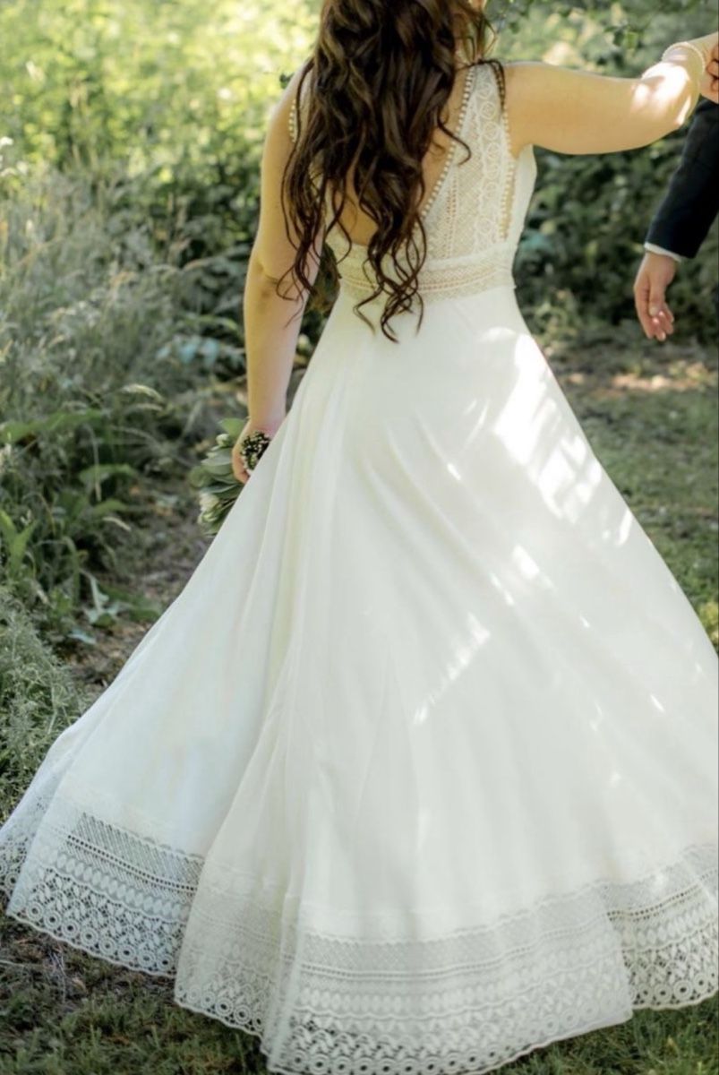 Vestiti: Hochzeitskleid, Gr. 36 mit Spitze! – Usato da St. Gallen venduto da mon_7snp