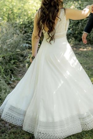 Hochzeitskleid, Gr. 36 mit Spitze!