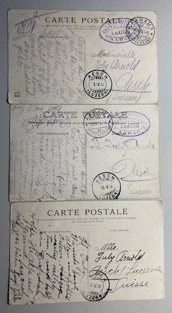 Cartoline postali: 3 Alte Ansichtskarten aus Paris, Frankreich, Vintage Set – Usato da Luzern venduto da Kartenansicht 1