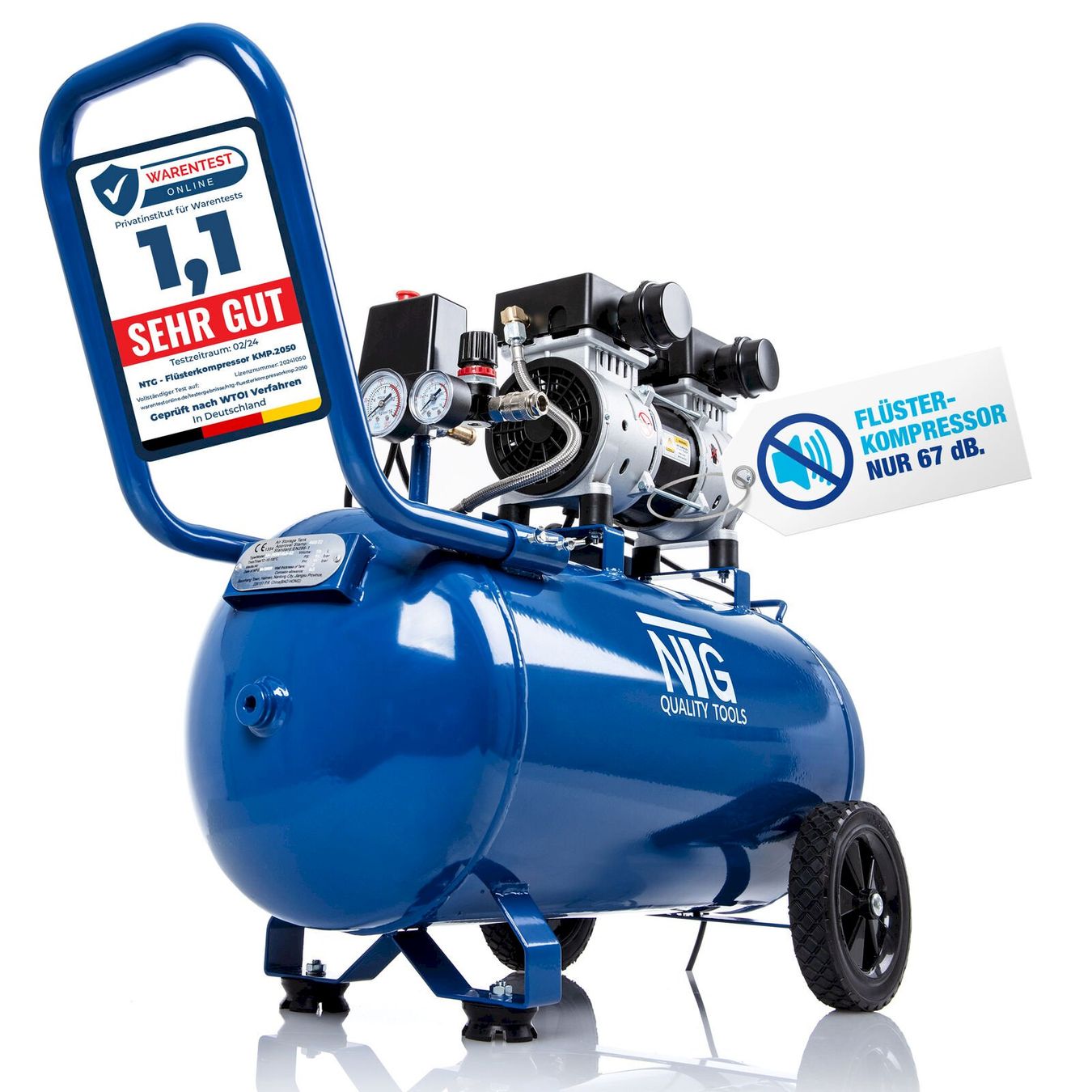 Compressori: Silent Druckluft Kompressor 50 Liter – Nuovo e nell'imballaggio originale da Bottighofen venduto da zaap