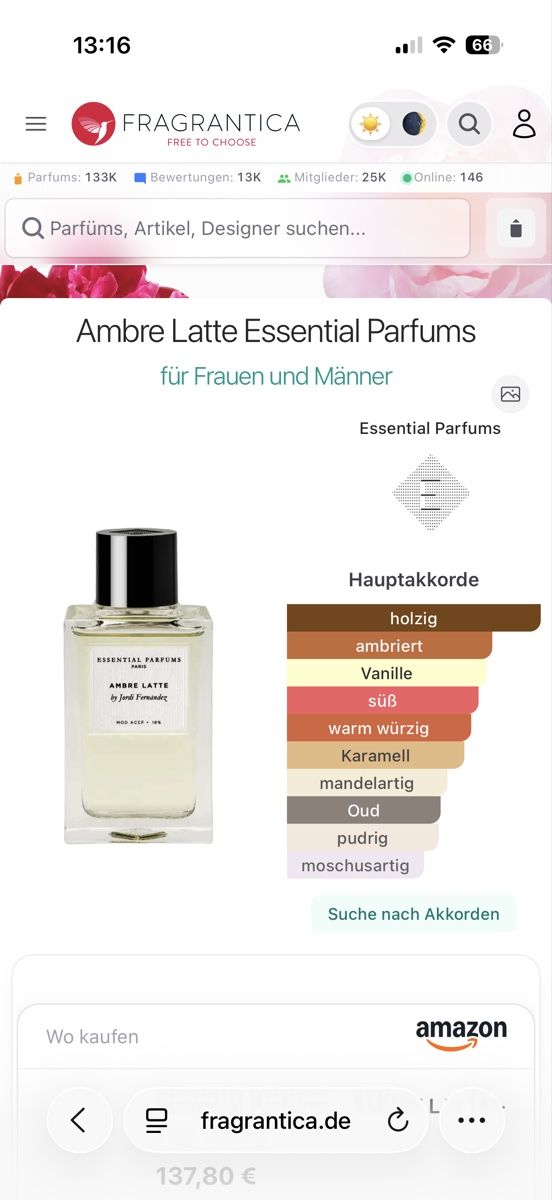Profumi & Eau de Toilette: ESSENTIAL  AMBRE LATTE,NEU 2026 , 2 ml – Usato da Sursee venduto da nst_czk2 2
