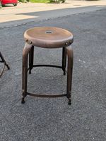 2 Vintage Hocker aus Metall 