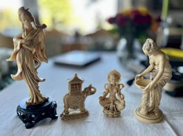 Alabaster Skulpturen, 4 Stück