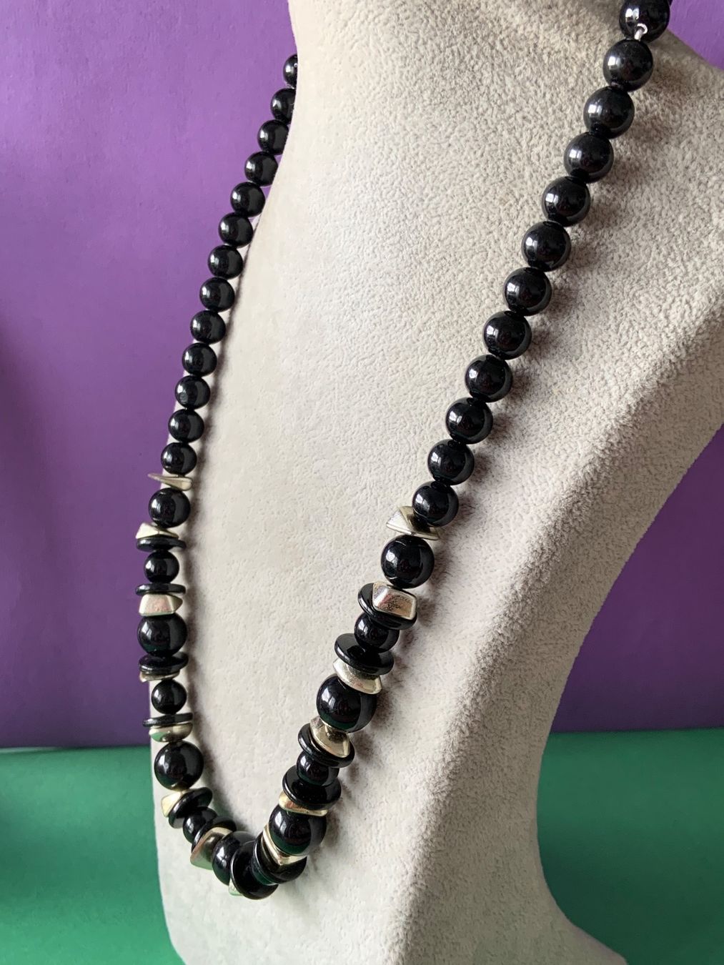 Catenine: Schwarze Kette Silberelemente – Usato da Laufen venduto da Bellavitaboom 2
