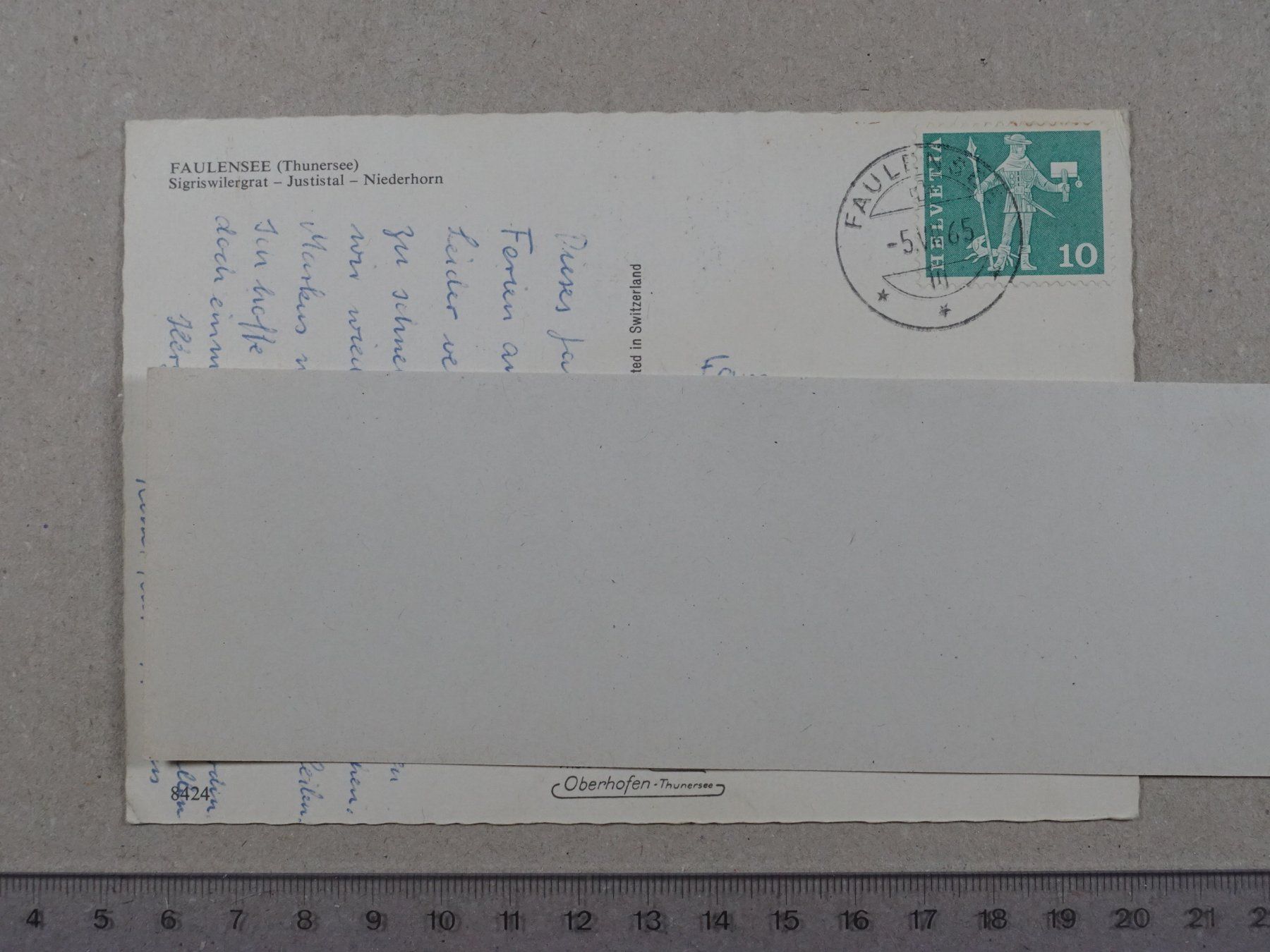 Ansichtskarten: Faulensee, Thunersee, 1965 – Gebraucht aus Lenzburg von fh1 1