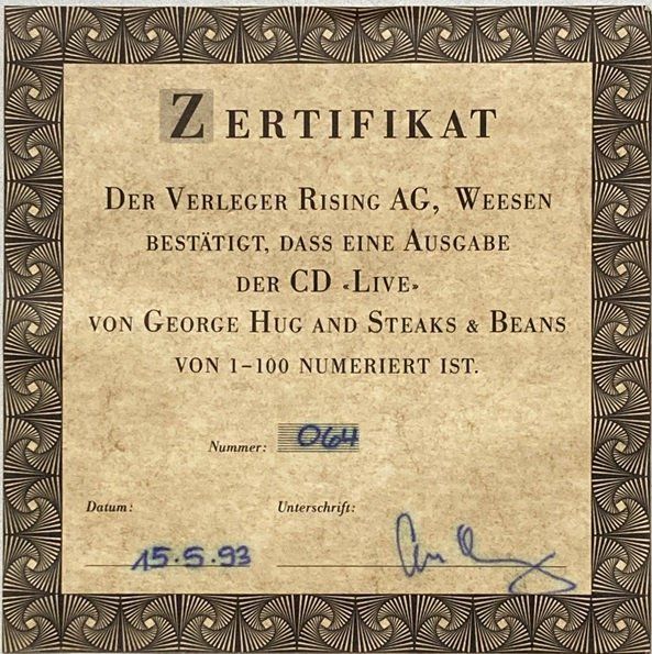 CDs: George Hug and Steaks & Beans - Live – Gebraucht aus Grüningen von azulgris 2