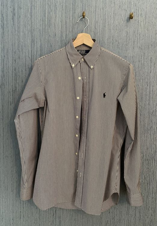 Chemise D'équitation Western Femme Taille 12 - Rayée Noire Et Blanche, Zippée