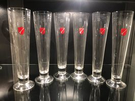 6 Biergläser Gesellschaft der Feuerschützen Basel