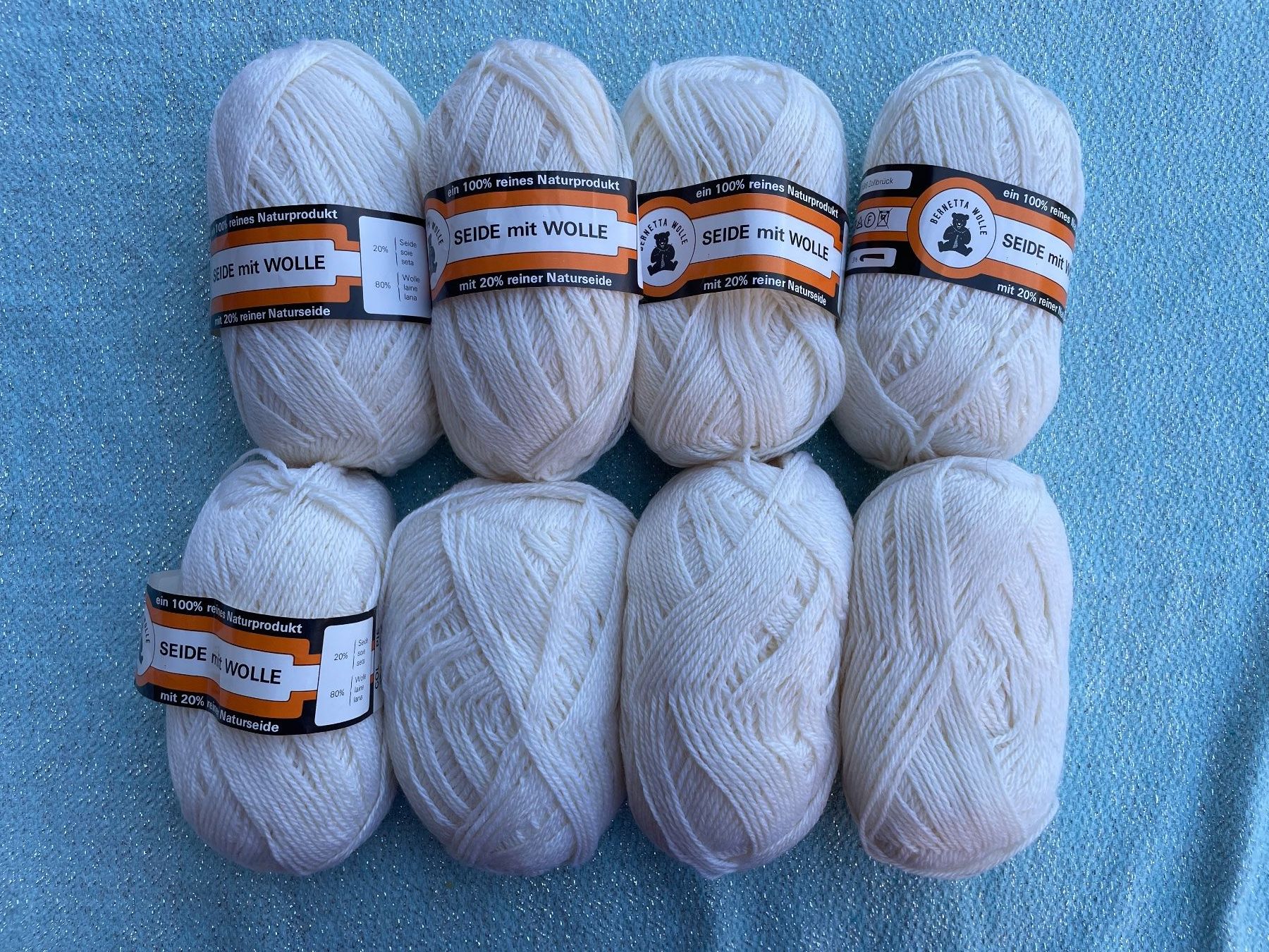 Wolle: Wolle Set: 8 Stk BERNETTA "Seide mit Wolle" 20% Seide – Gebraucht aus Frasnacht von GracyStore