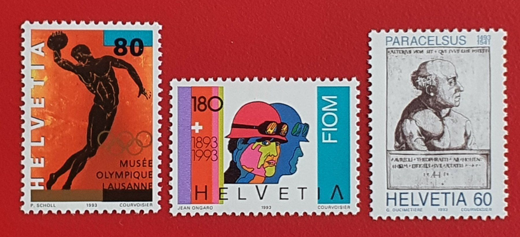 Tutti i francobolli: WERBEMARKEN SATZ 839 - 841 MUSEE OLYMPIQUE 1993** POSTFRISCH – Nuovo (secondo la descrizione) da Düdingen venduto da Quartierstrasse