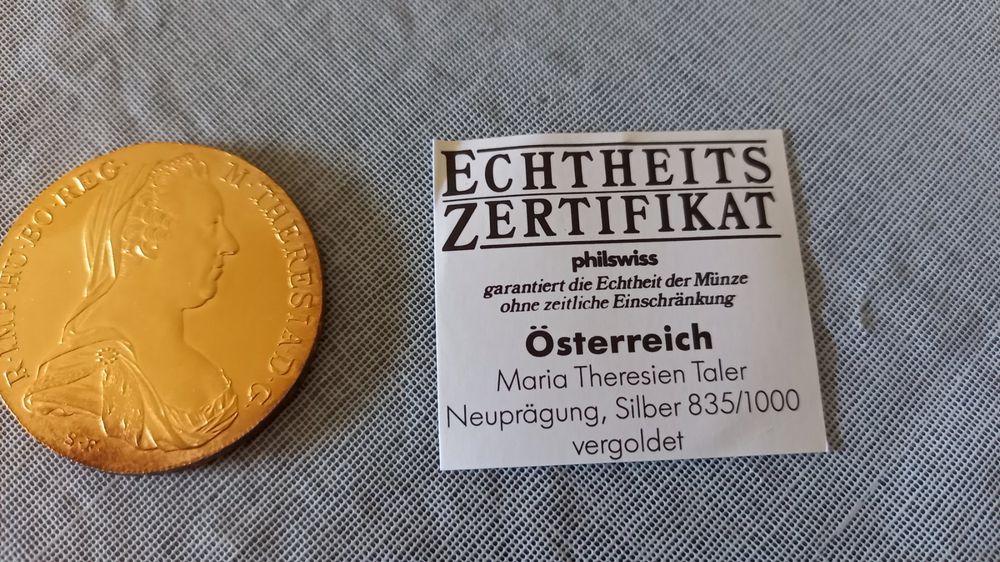 Maria Theresia Taler vergoldet | Kaufen auf Ricardo