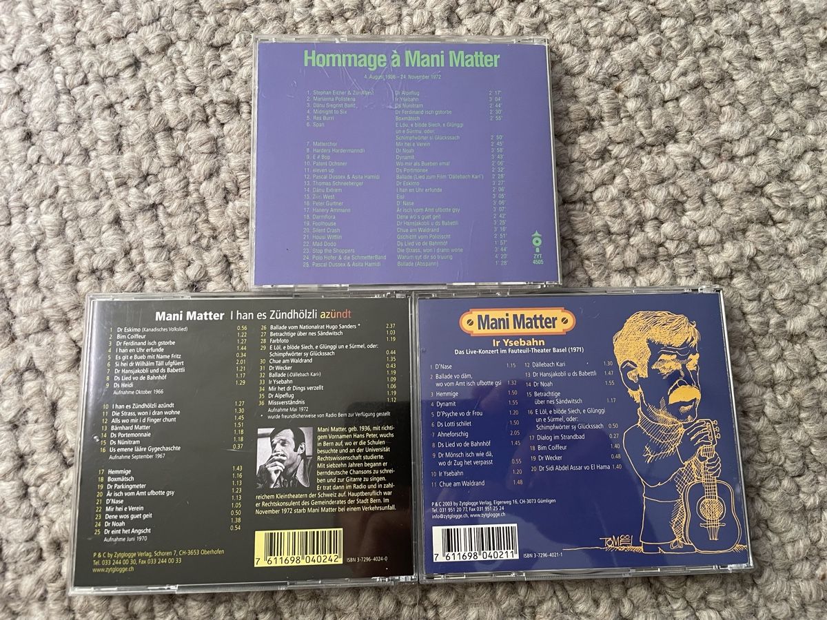 CD: 3x Mani Matter – Usato da Reinach AG venduto da trigger7811 1