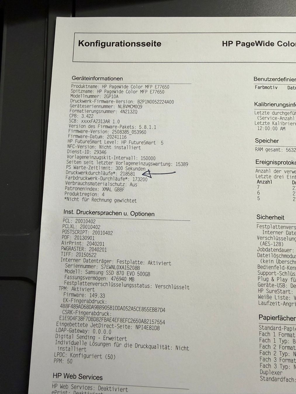 Hewlett Packard Drucker: HP PageWide Managed Color Flow MFP E77650 – A3 Multidrucker – Gebraucht aus Dottikon von refurbished-IT 4
