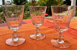 3 alte Apéro Gläser, sherry, Portwein, Dessertwein etc