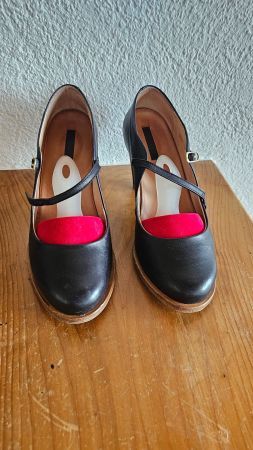 Elegante schwarze Neosen-Damenschuhe im Vintage-Stil, Nr. 39