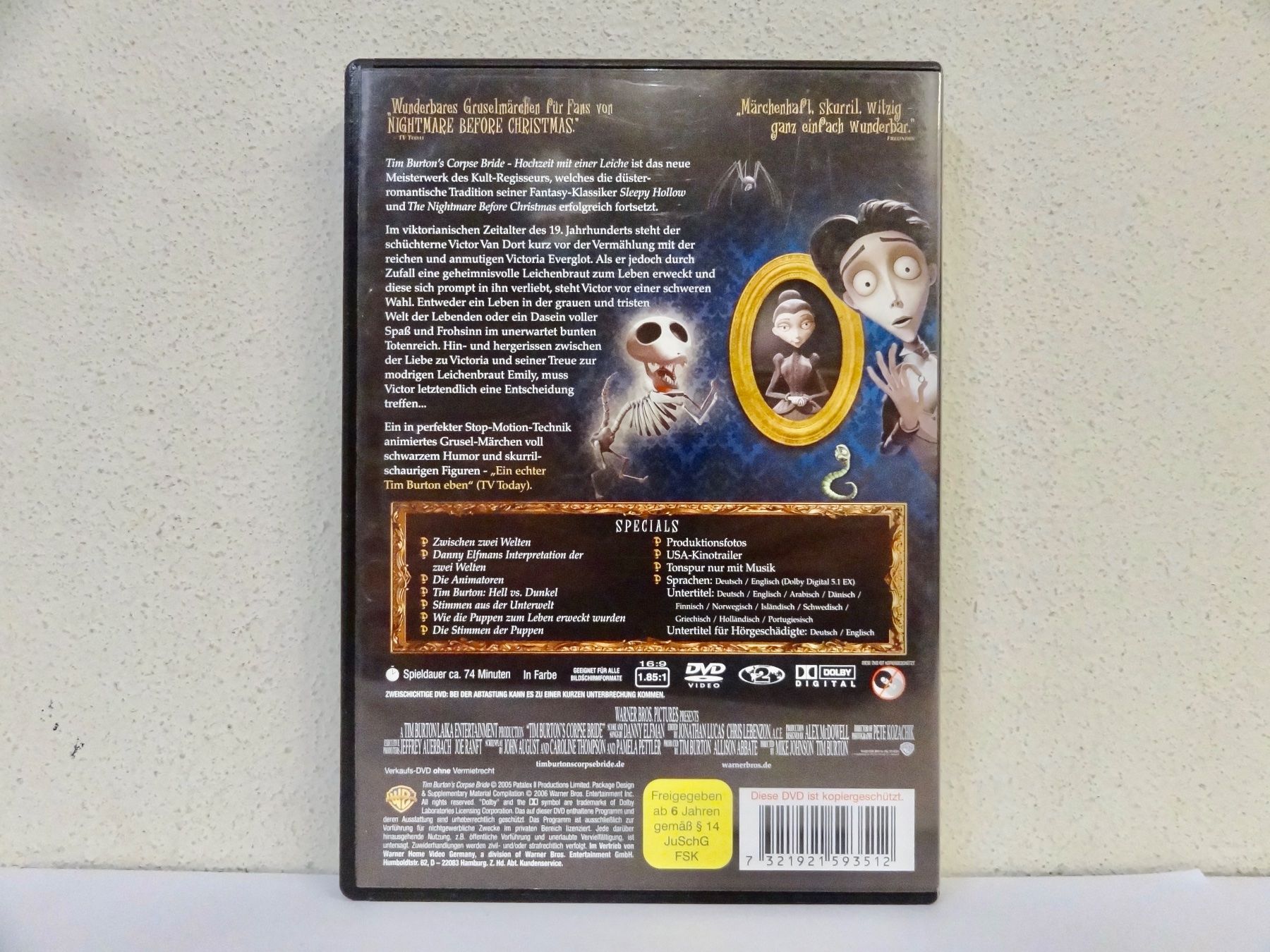 Alle DVDs: DVD TIM BURTON CORPSE BRIDE - HOCHZEIT MIT EINER LEICHE – Neu (gemäss Beschreibung) aus Kerzers von wisaundso 2