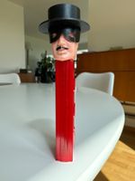 PEZ Zorro, No Feet, 2.6 Translucent Stem, Yugoslavia, IMC V
