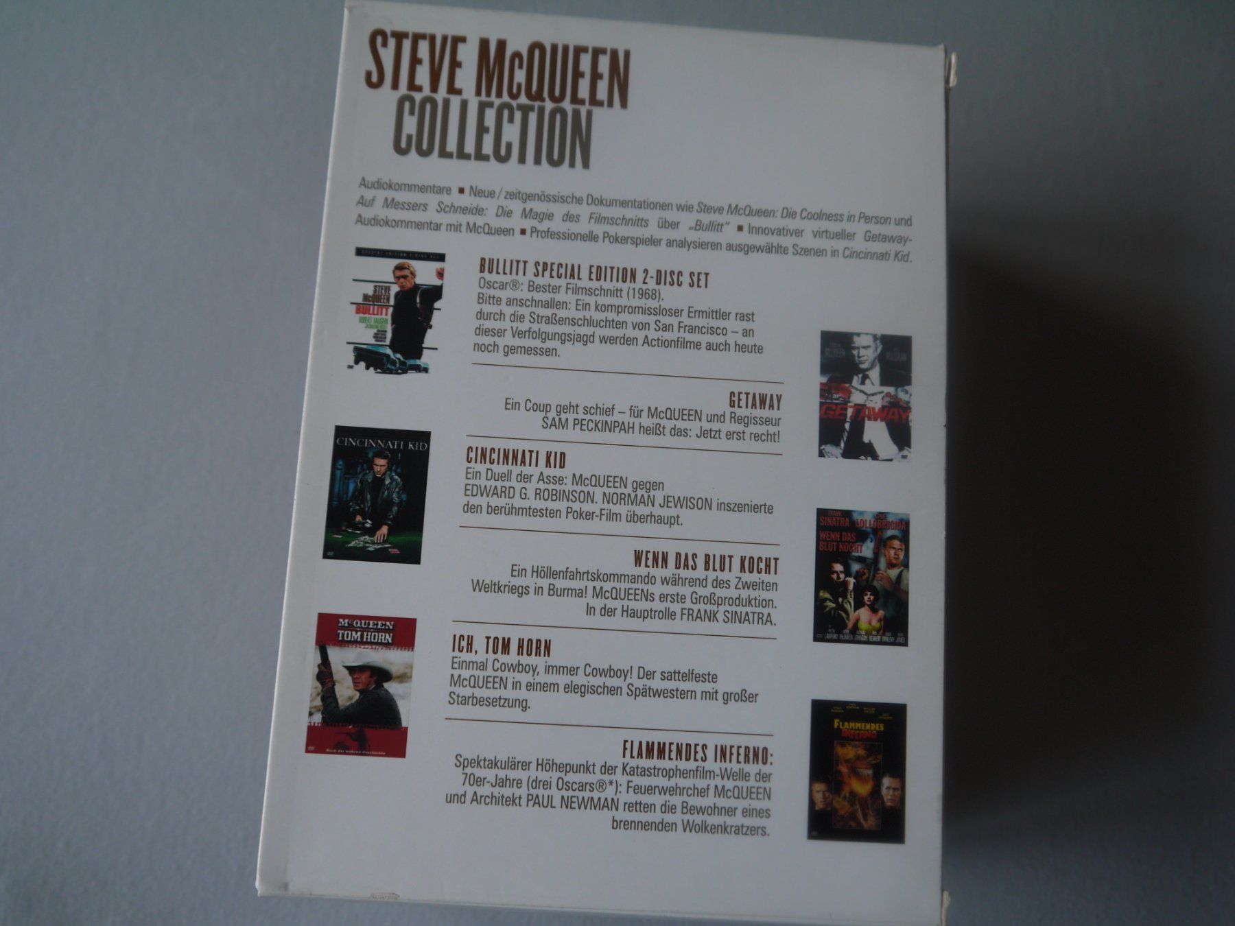Tutti i DVDs: STEVE McQUEEN COLLECTION - 6 Filme – Usato da Hagendorn venduto da Blaf 5