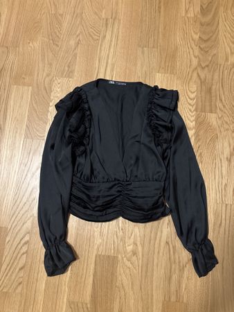 Schickes Zara Oberteil, schwarz, Gr. S – wie neu!