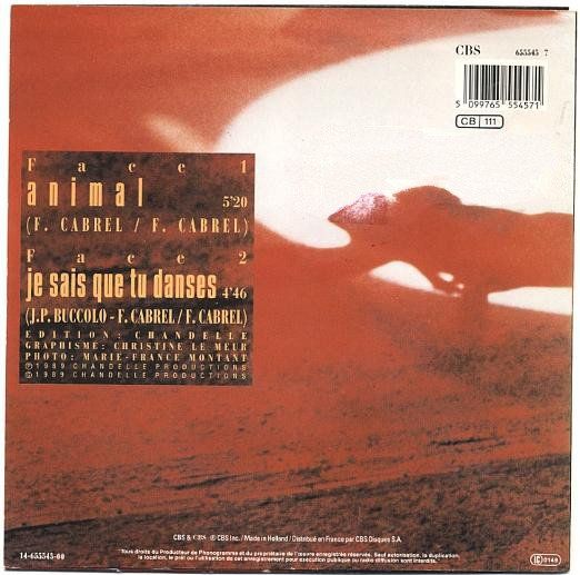 Dischi in vinile: Cabrel Francis: Animal 7" – Usato da Steinhausen venduto da Vilivinili 1