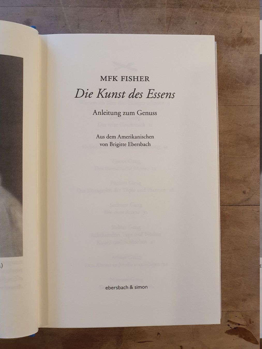 Libri: Die Kunst des Essens MFK Fisher Ebersbach & Simon – Usato da Zürich venduto da loosebone 1