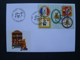 2002 Nr. 1054-1058 auf FDC mit Stempel BASEL