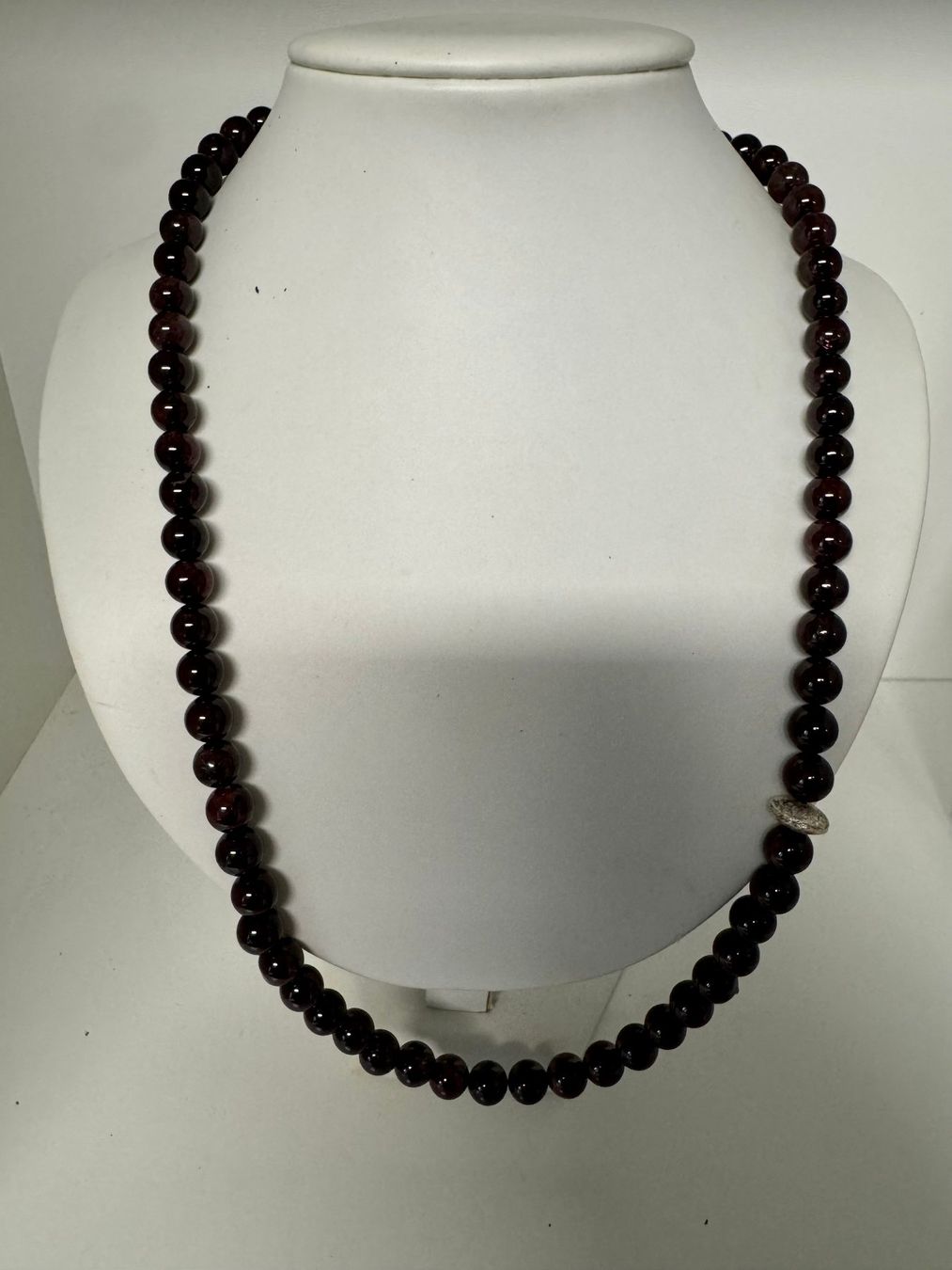 Catenine: Halskette Granat mit Scheibe 925silber. – Nuovo (secondo la descrizione) da Biberist venduto da tl-schmuck