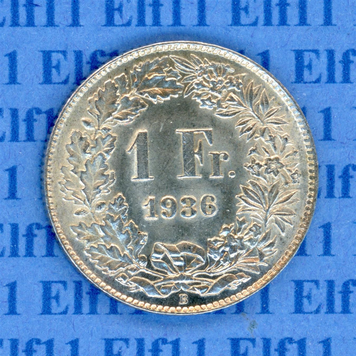 Tutti le monete: CHF___1.00 1936 -stgl 1 Franken – Nuovo (secondo la descrizione) da Widnau venduto da Elf11