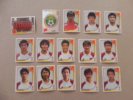 Panini Fussball WM Korea/Japan 2002 China 16 Stück 205-222
