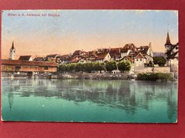 Ansichtskarte Büren an der Aare gelaufen 1920 nach Buchs