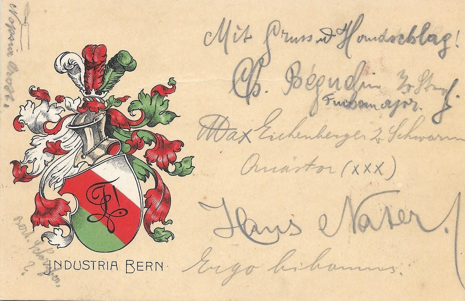 Cartoline postali: Studentenverbindung Industria Bern – Usato da Olten venduto da clotaldi