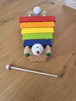 Xylophon aus Holz bunt mit Schlägel gebraucht