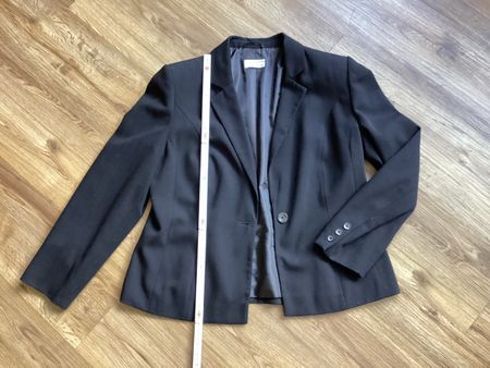 Schlichter, klassischer Blazer Damen, Schwarz, Gr. 44