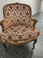 Antiker Sessel Holzgestell mit Stoffbezug gebraucht