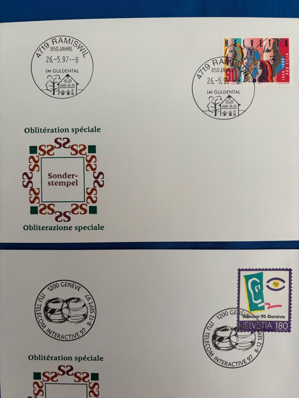 Tutti i francobolli: 1997 Sechs verschiedene Ersttagsbriefe – Usato da Horw venduto da Luki49 3