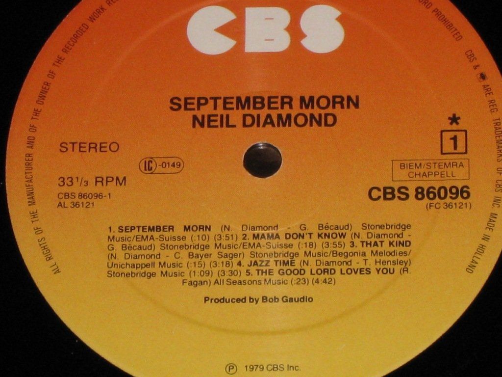 Dischi in vinile: LP - NEIL DIAMOND - SEPTEMBER MORN – Usato da Steckborn venduto da Quo7 1