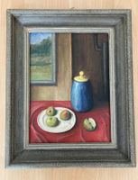 Emil Vetterli - „Das Rote Tischtuch“ Stilleben Gemälde 1946