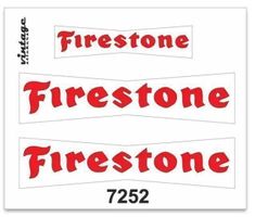 Firestone Vintage Aufkleber Sticker 3teilig (Art. 7252)