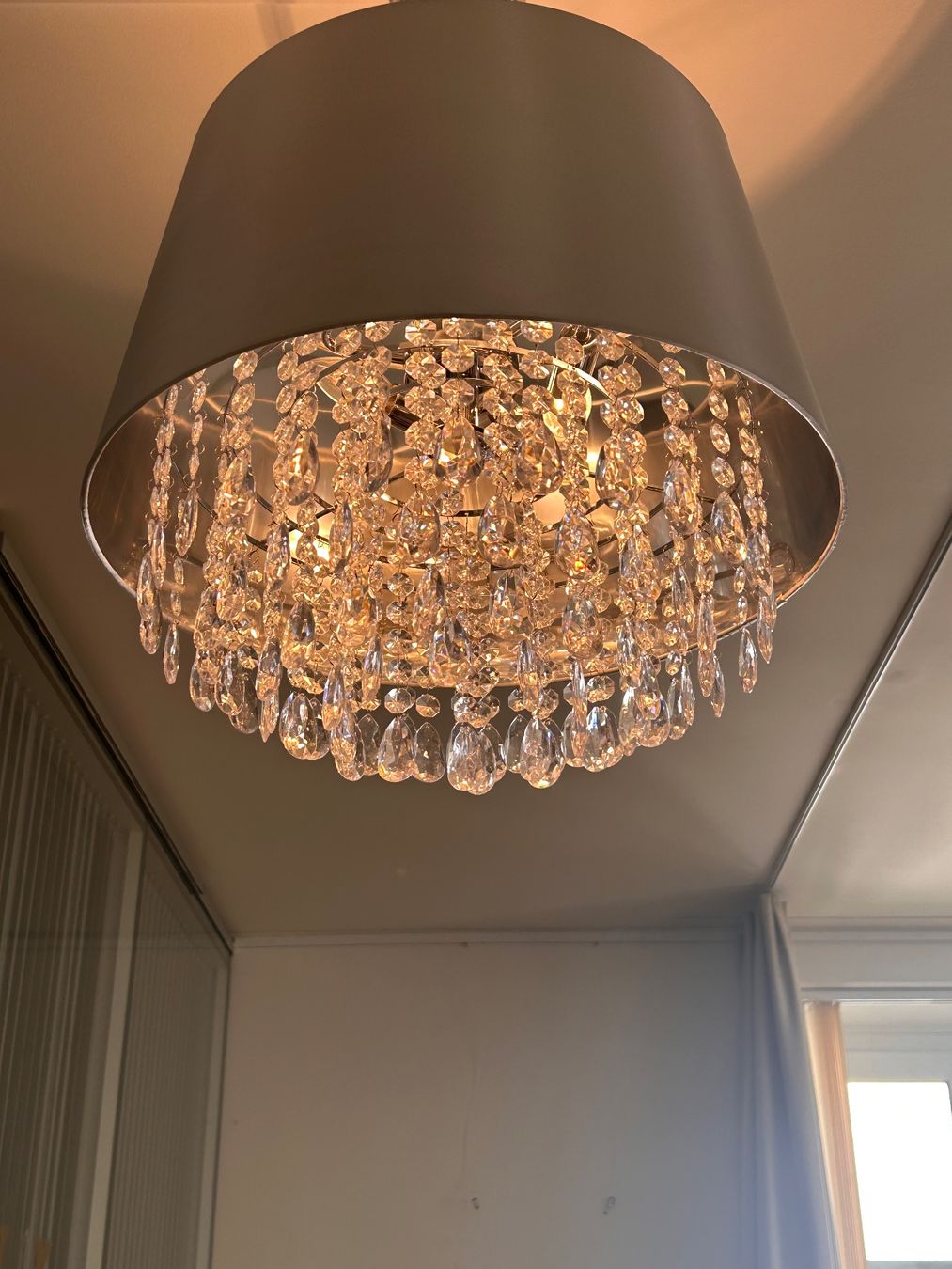 Lustres & lampes de plafonds: Kristall Deckenlampe elegant grau ! – D'occasion à Meilen par lounge02 2