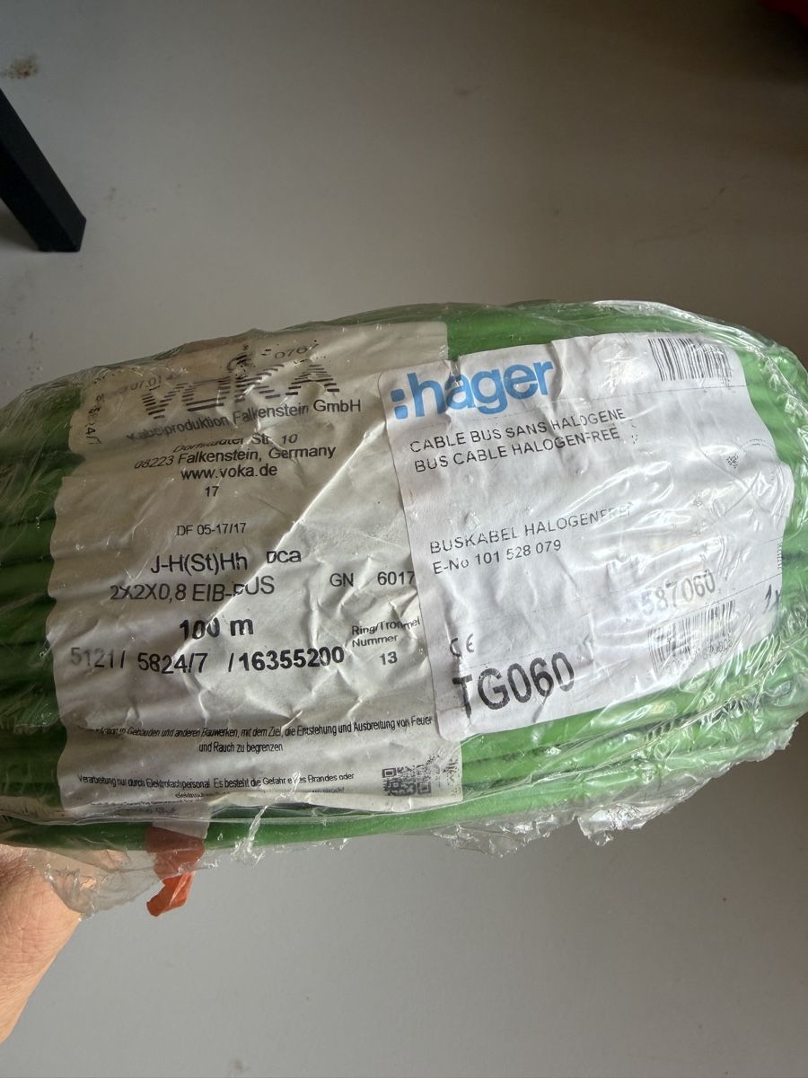 Hager Kabel: Buskabel Hager halogenfrei 2x2x0.8mm neu – Neu (gemäss Beschreibung) aus Steffisburg von NeriElektro