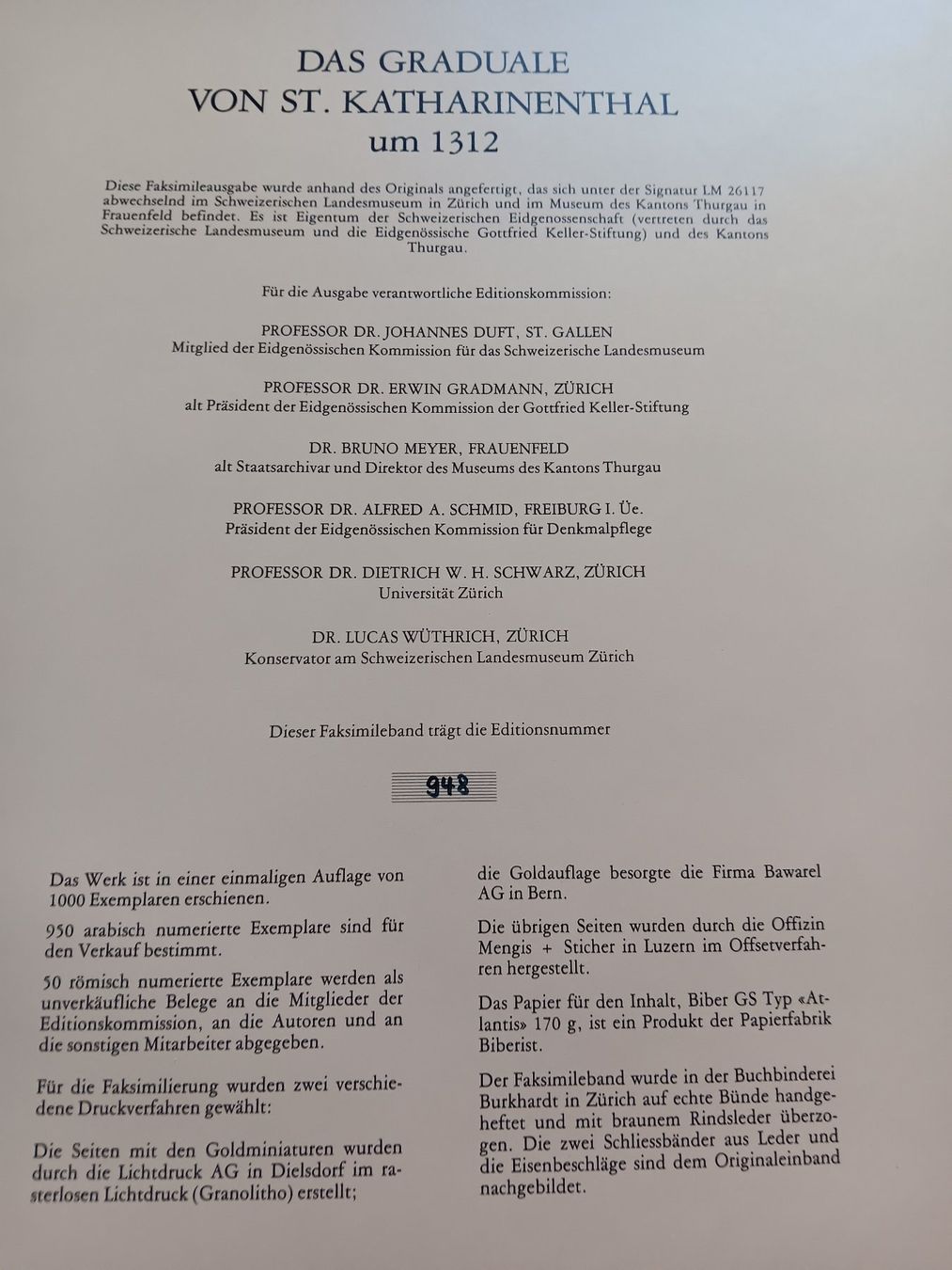 Libri: Das Graduale von St.Katharinental – Usato da Reconvilier venduto da Pfaanka 5