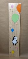 Messlatte aus Holz mit Panda&Ballon, 100cm, Personalisierbar