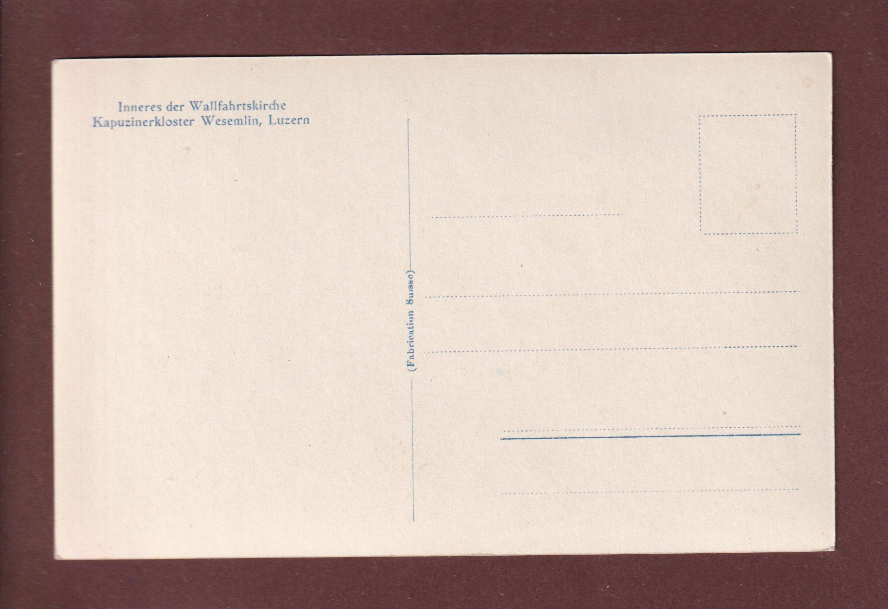 Cartoline postali: LUZERN - Kapuzinerkloster WESEMLIN – Usato da Pully venduto da nicecards 1