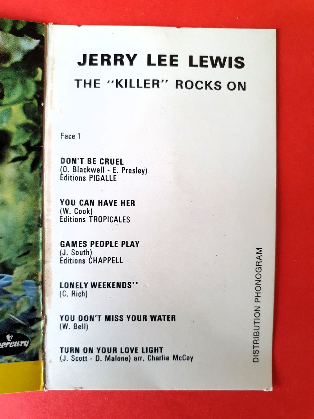 Musicassette: Jerry Lee Lewis, The "Killer" Rocks On, Mercury N° 7142 059 – Usato da Martigny venduto da Abm1000 2