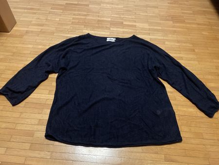 👘Tom Tailor Damenpullover Gr. L Dunkelblau Leinenmix