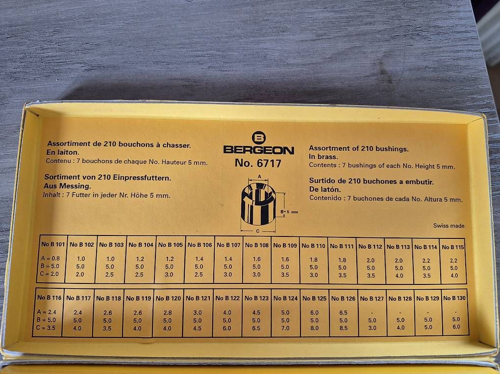 Alle Maschinen: Bergeron 6717:  Einpressfuttern  / Bouchons à chasser – Gebraucht aus Biel/Bienne von neo_mb8t 1