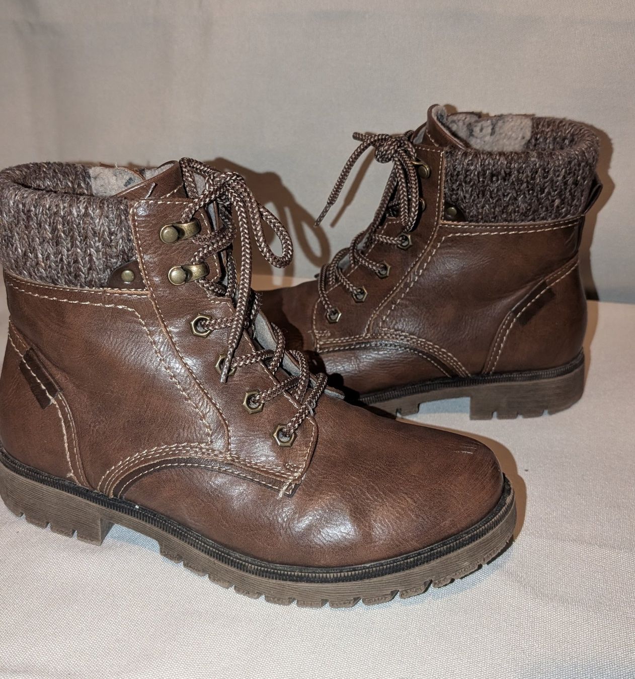 Herrenschuhe: braune Schnürboots Stiefel Gr. 38 – Gebraucht aus Sarmenstorf von taosun2