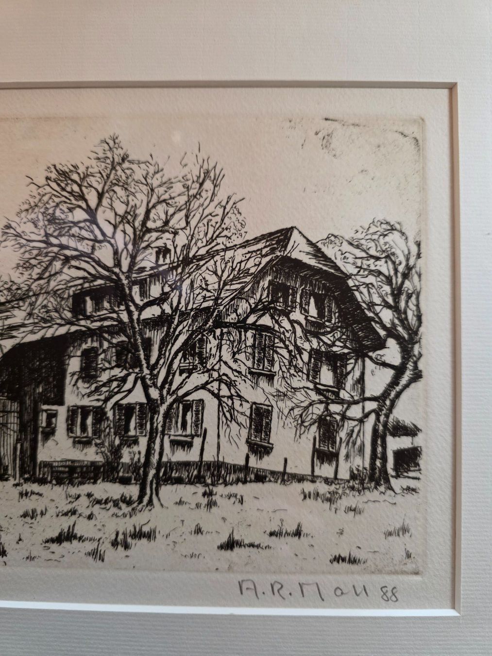 Dipinti: Bild Radierung Arthur Richard Moll 1988 – Usato da Walterswil BE venduto da Lonitti 2