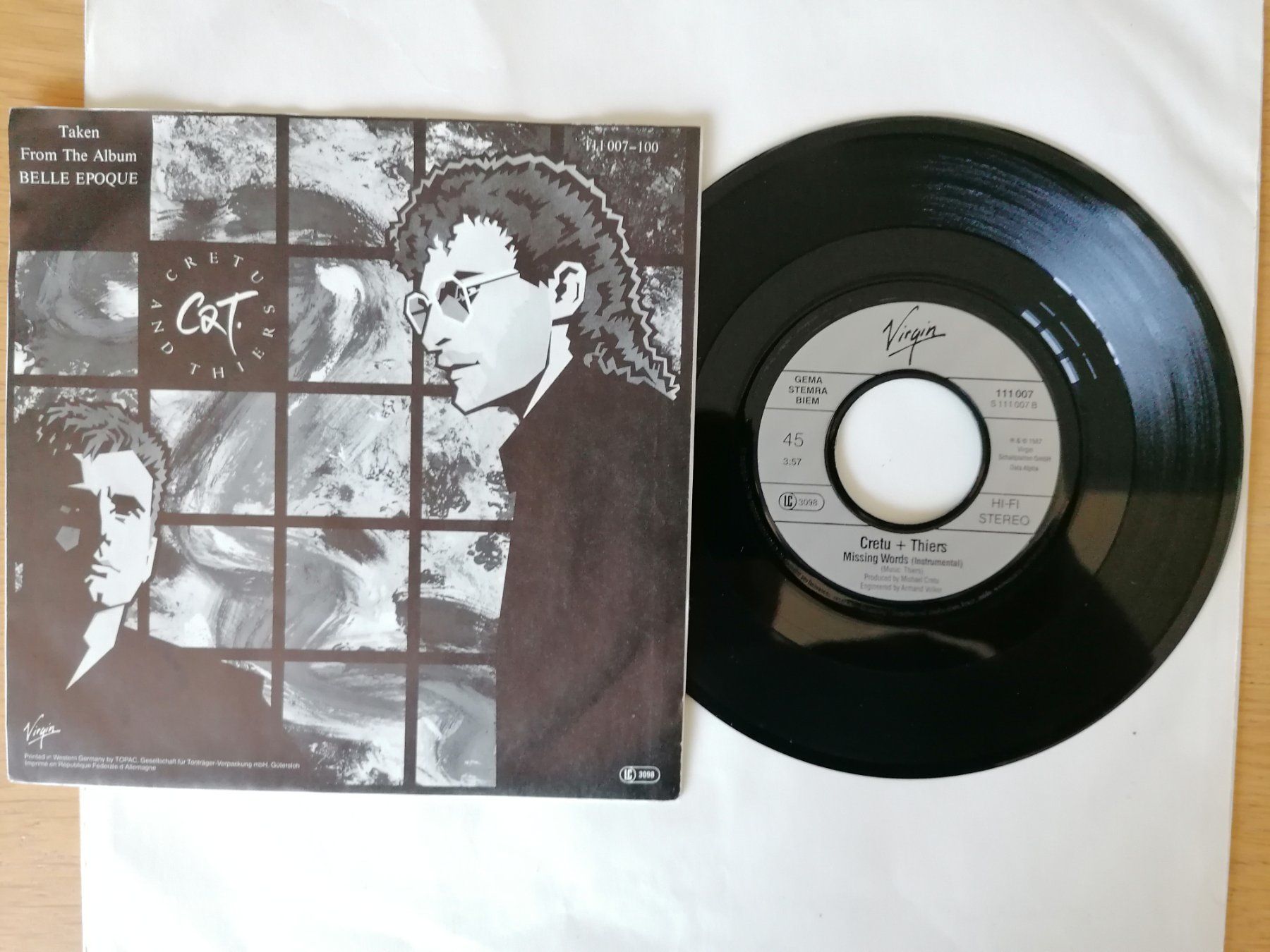 Dischi in vinile: CreTu + Thiers - When Love Is The Missing Word, Single – Usato da Beinwil am See venduto da Funkthesizer 1