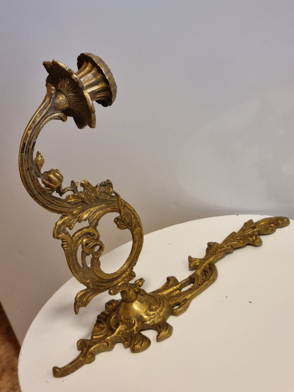 Portacandele: Antiker Wandkerzenhalter Messing/Bronze um 1900 – Usato da Scharnachtal venduto da devin03